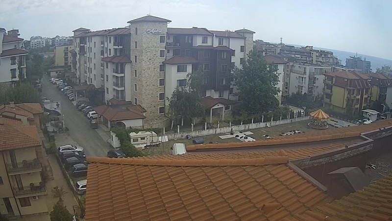 Несебър уеб камера времето на живо от комплекс 'Аполон', хотели, водна пързалка, до курорт Слънчев Бряг