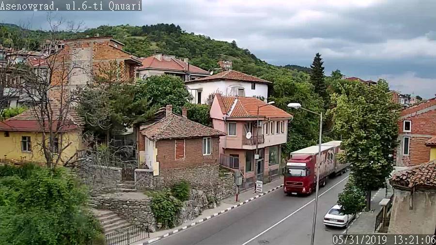 Уеб камера Асеновград времето на живо, улица квартал жк Метоха, шосе Пловдив-Смолян, Родопите, kamerite, live online camera Asenovgrad, Bulgaria