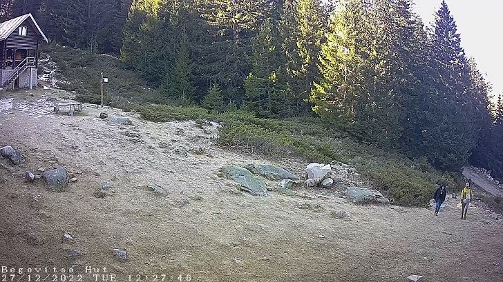 Хижа Беговица (Каменица) на 1750 м. времето на живо уеб камера Пирин планина, kamerite