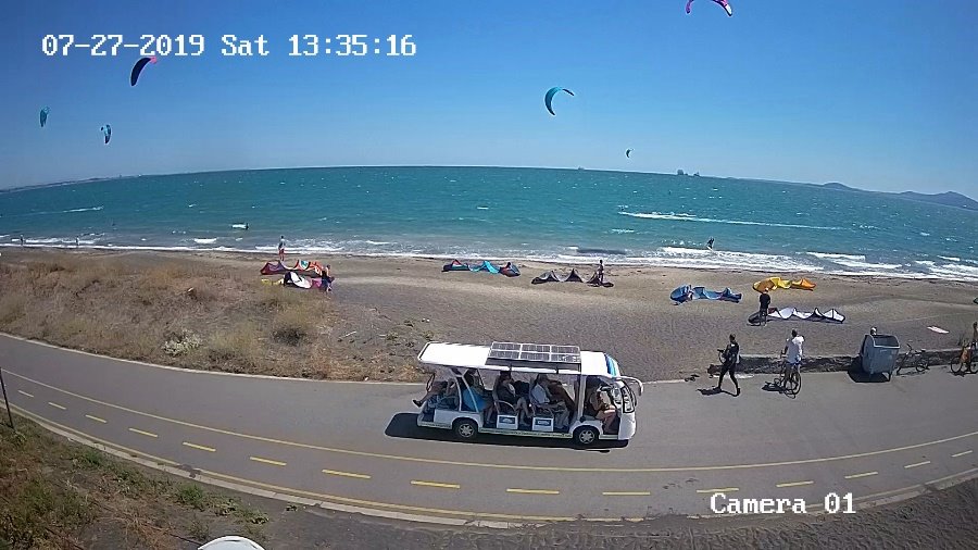 Уеб камера от Бургас, Сарафово, залив, бряг Черно море уиндсърф, кайтсърф