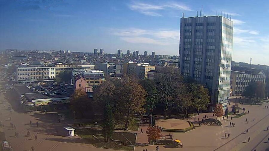 Добрич времето уеб камера онлайн на живо център площад Свобода, Central Mall Добрич, live online camera