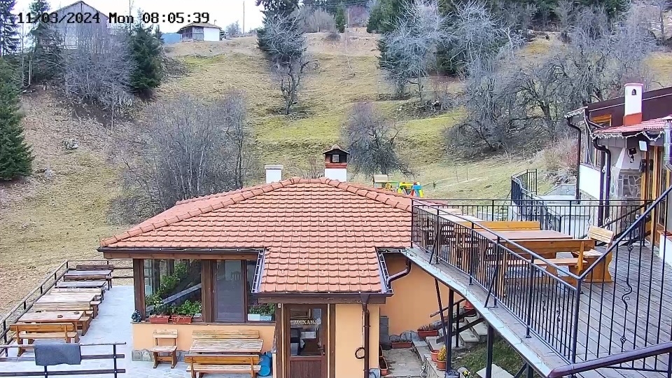 село Гела на живо времето уеб камера хотел ресторант 'Гела' Родопа планина панорама, област Смолян kamerite, live webcam