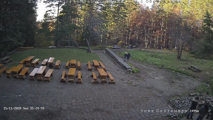 Хижа 'Септември' уеб камера, времето на живо, местност 'Балабана' Витоша планина, kamerite, live online camera hut, Bulgaria