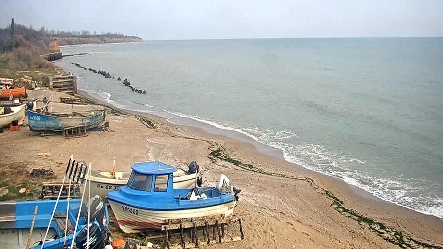 Крапец времето уеб камера на живо Черно море, рибарско пристанище плаж, до Шабла kamerite, live webcam