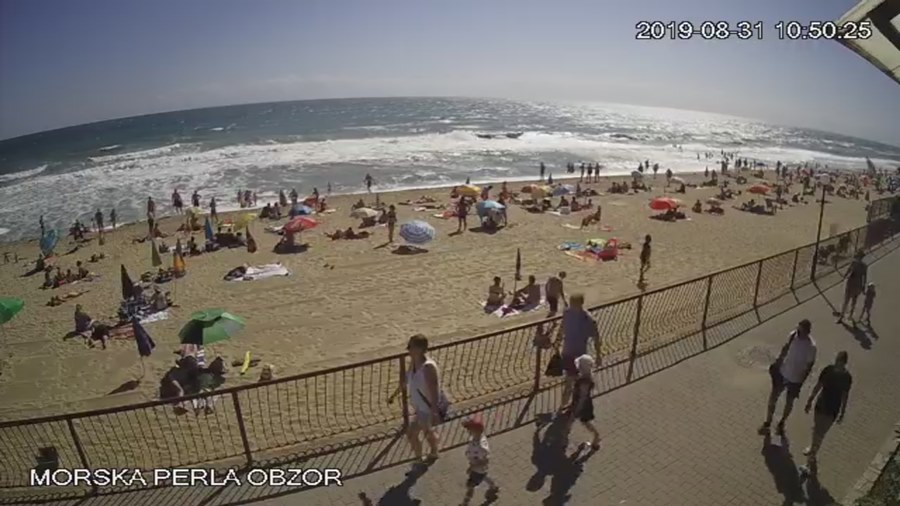 Обзор времето уеб камери р-т 'Морска перла' плаж морски бряг плажна ивица Черно море