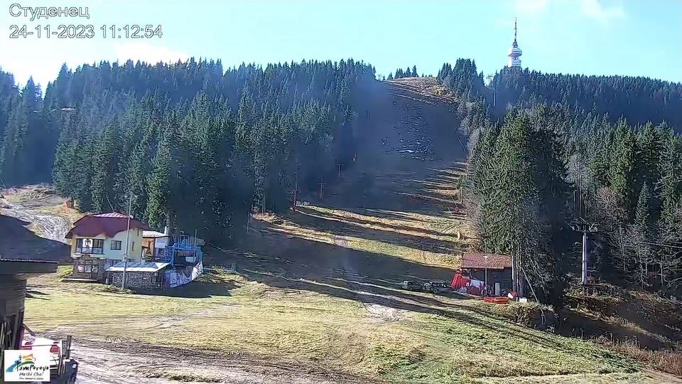 Пампорово уеб камера ски писта, ски писти 'Снежанка', времето на живо, Родопи планина, връх 'Снежанка', live online camera Pamporovo