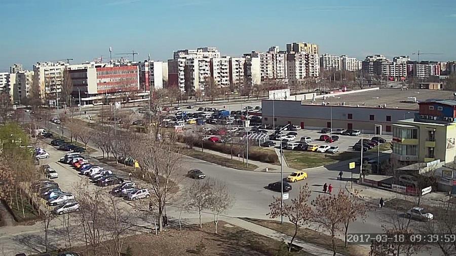 Пловдив уеб камера времето на живо, жк квартал Тракия, Кауфланд 1, бул. Освобождение, трафик улица, поща магазини, kamerite