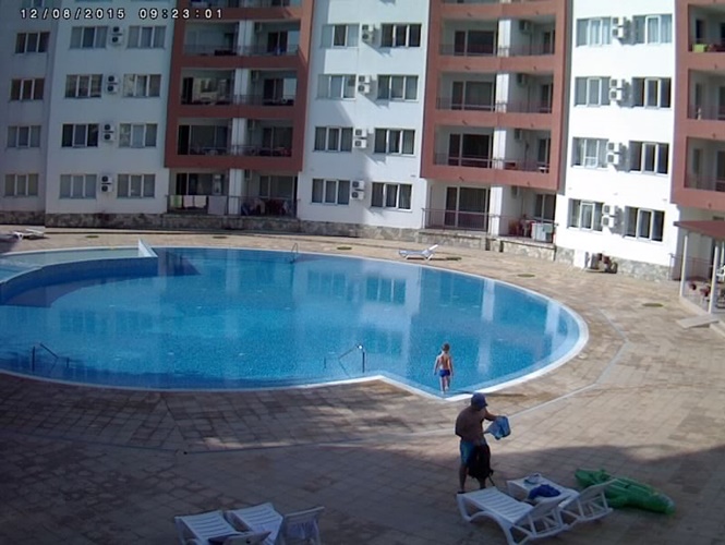 Равда уеб камера, времето, курортно селище до Несебър от комплекс 'Ривиера форт', хотел, басейн, на живо