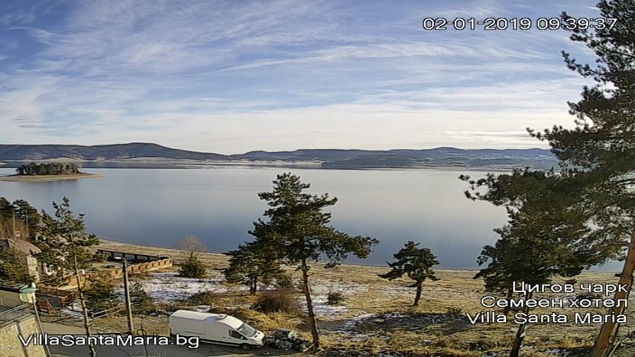 местност, курорт Цигов чарк, уеб камера времето на живо, kamera, язовир Батак, от вила 'Санта Мариа', Родопите, live online camera