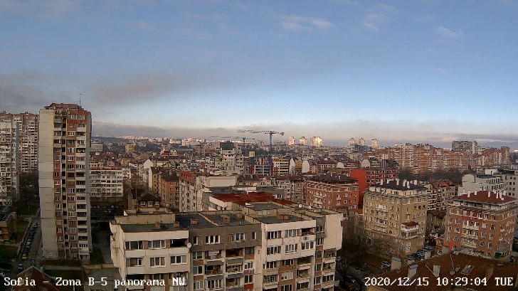 София времето уеб камера квартал жк Зона Б-5, панорама на кв. Зона Б-18, кв. Илинден, кв. Света Троица, кв. Захарна Фабрика, kamerite, live webcam Sofia