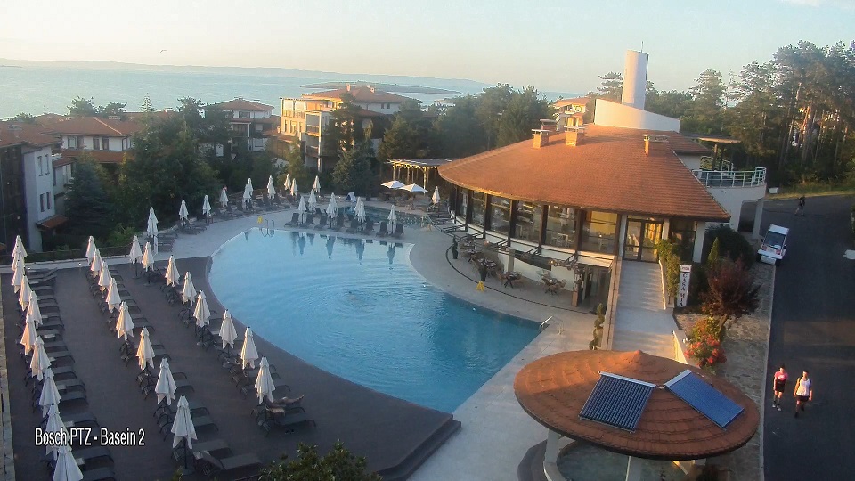 Созопол времето уеб камера на живо залив и плаж на Черно море изглед към 'Стария град', Южното Черноморие