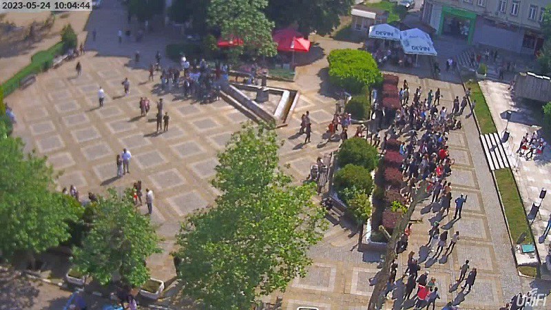 град Средец времето на живо, уеб камера център парк, пешеходна зона трафик улица, област Бургас live webcam Sredets
