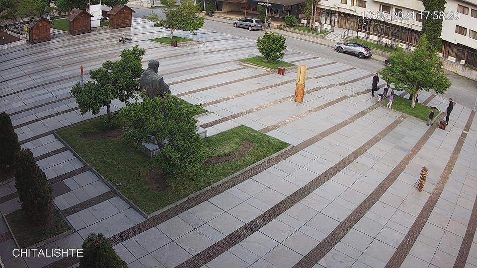 Трявна времето, уеб камера, на живо, център, площад главна пешеходна улица, градски Парк