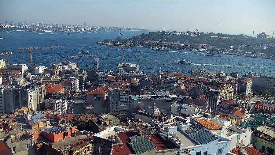 Истанбул уеб камера времето на живо залив мост на Босфора между Европа и Азия, Турция онлайн live webcam turkey