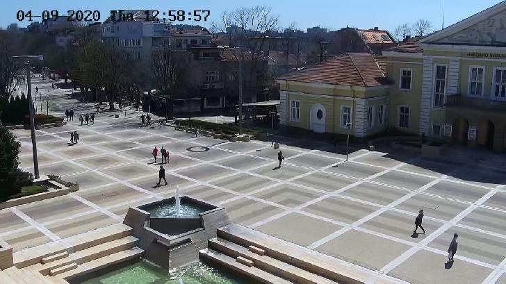 Ямбол уеб камера времето на живо от център, площад главна улица, live camera