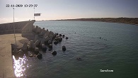 Уеб камера от Бургас, кв. Сарафово, залив бряг Черно море вълнолом пристанище, времето на живо камерите Черно море курорти live webcam